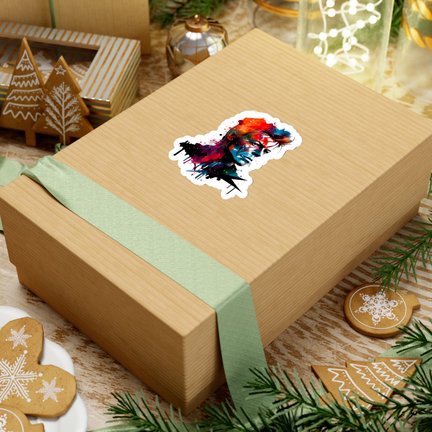 David Bowie Sticker - Add Some Iconic and Colorful Style to Your Tech