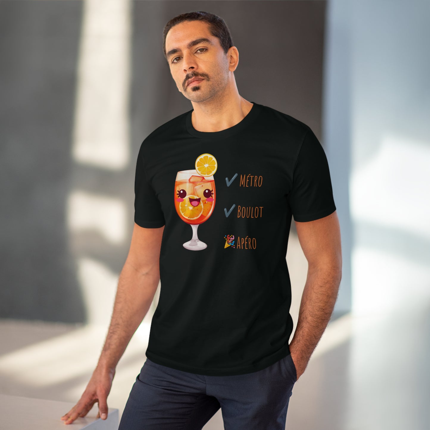 Cute Cocktail Glass T-shirt - Métro, Boulot, Apéro