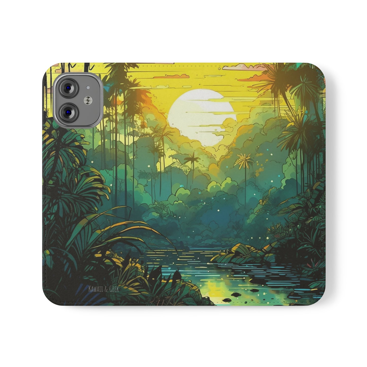 Rainforest at Sunset Flip Phone Case - Capture the Serenity of Nature on Your Device