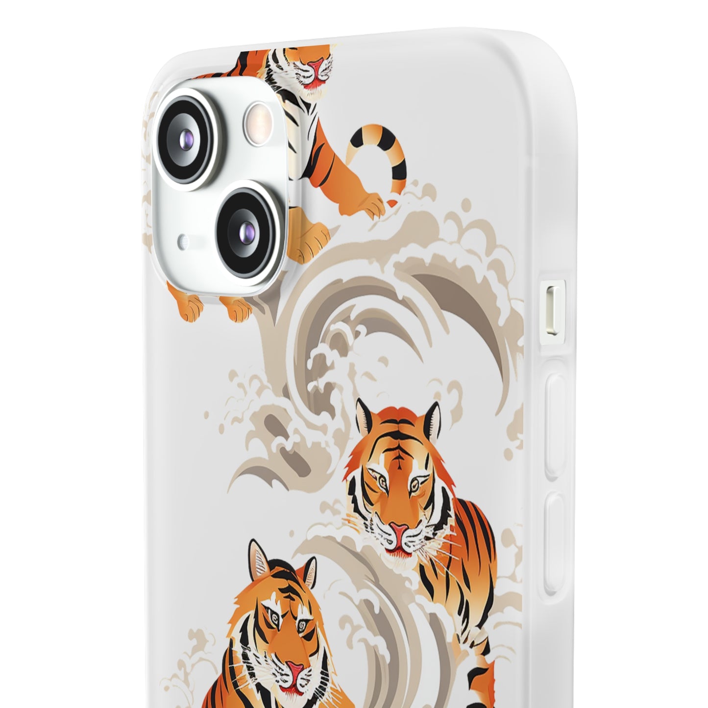 Elegant Chinese Ink Tiger Flexi Phone Case