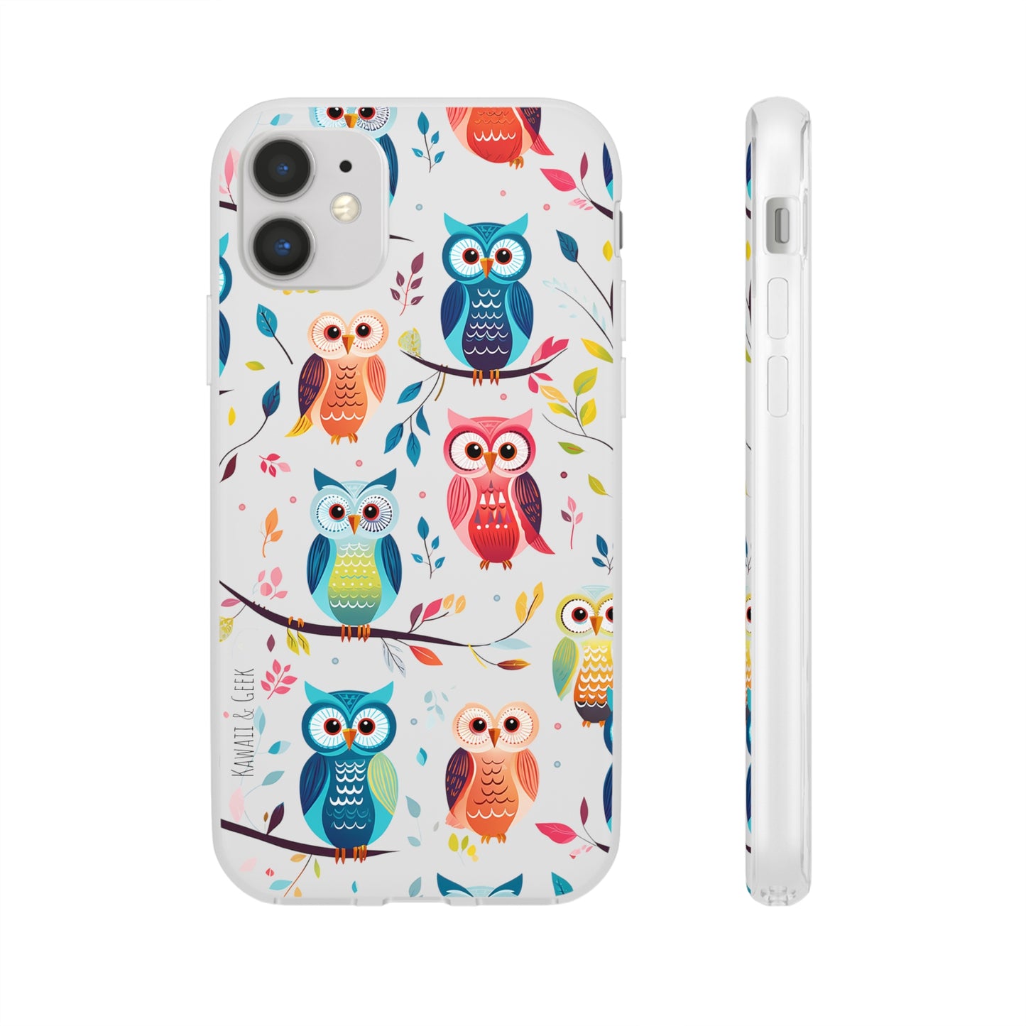 Whimsical Owl Flexi and Transparent Phone Case