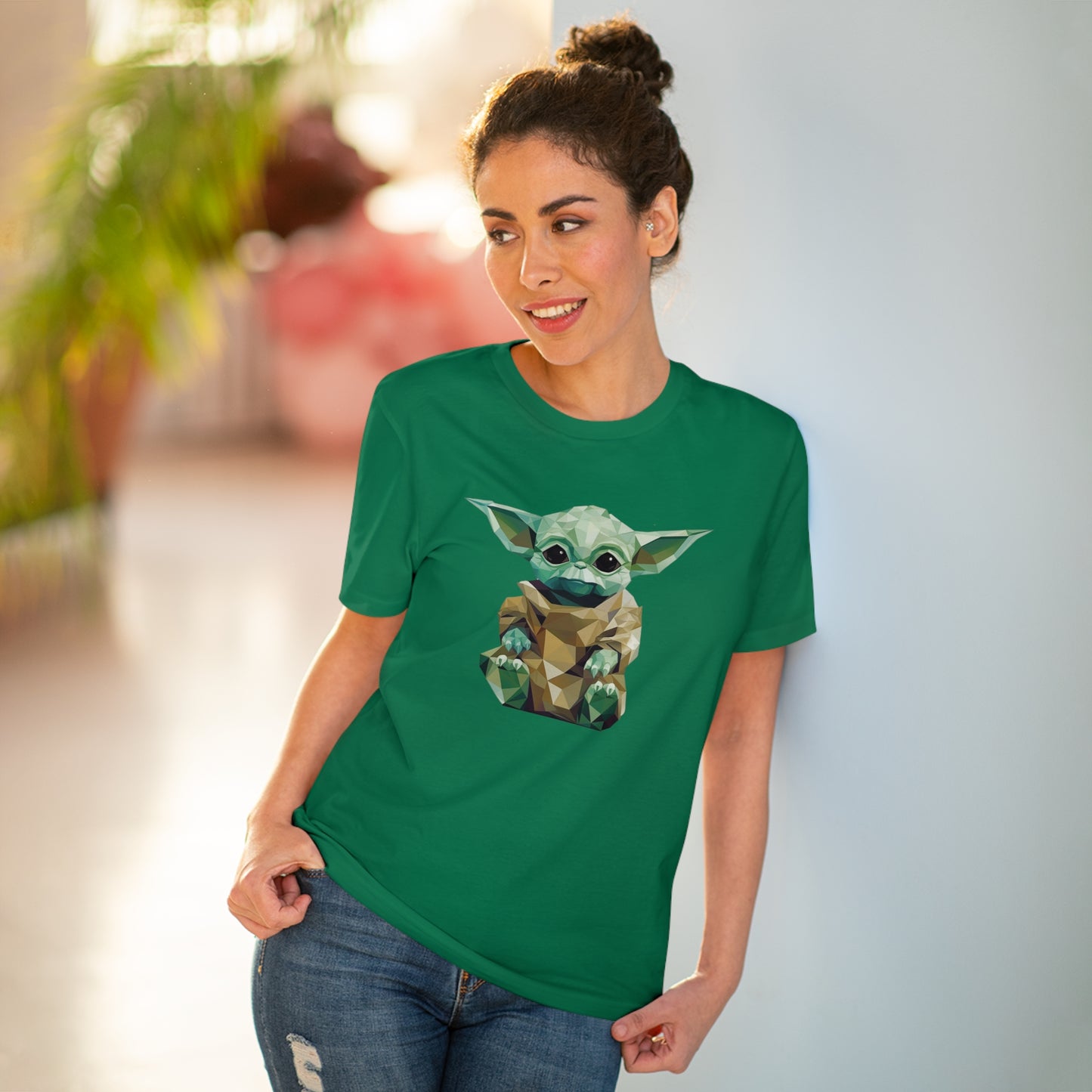 Baby Yoda Grogu Polygonal T-Shirt - Embrace Adorable Force - Star Wars
