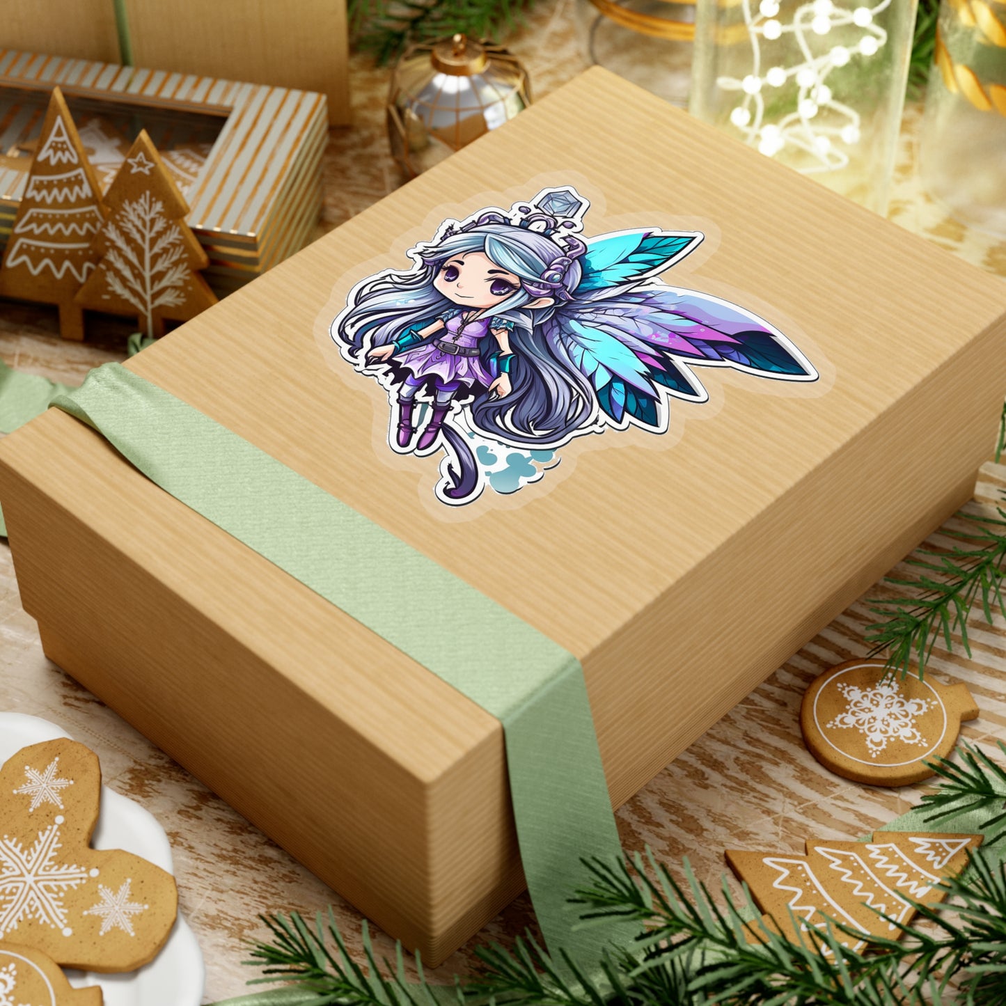 Kawaii Blue Fairy Sticker - Add Some Cute and Magical Style to Your Tech