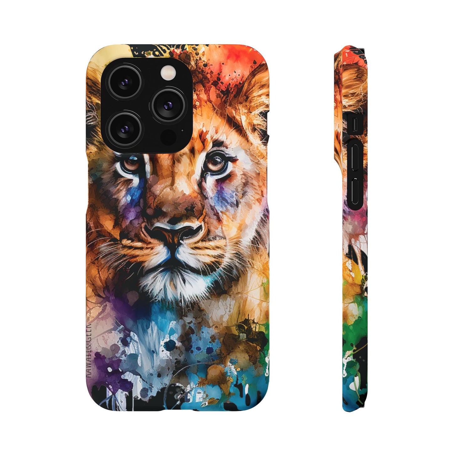 Phone Case Watercolor Lion Cub