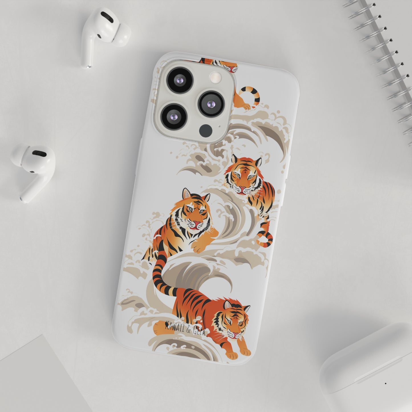 Elegant Chinese Ink Tiger Flexi Phone Case