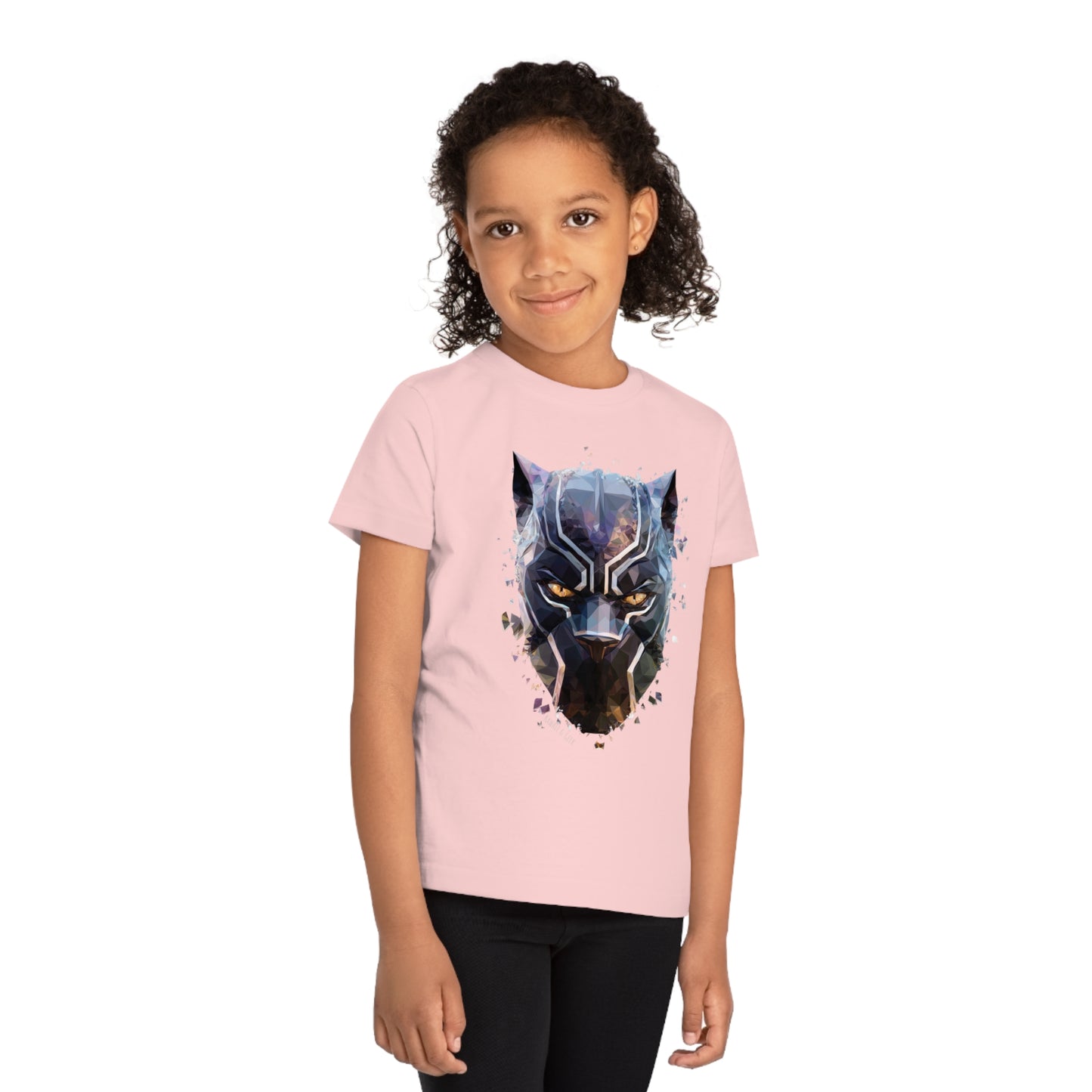 Black Panther Polygonal Kids T-Shirt - Embrace Superhero Vibes