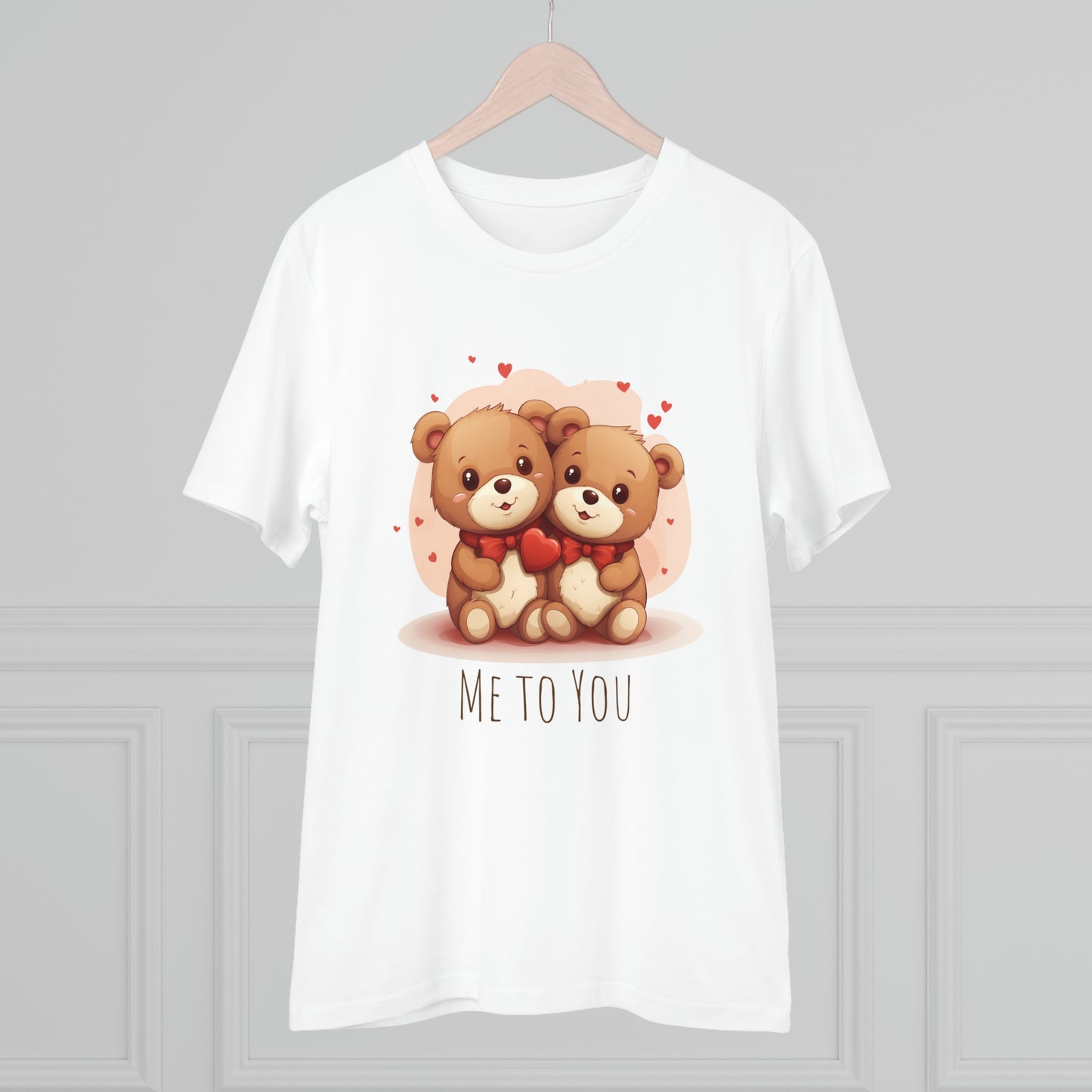 Me to You Teddy Bear Couple Tee - Eco-Friendly Love Shirt - Valentine's Day Special