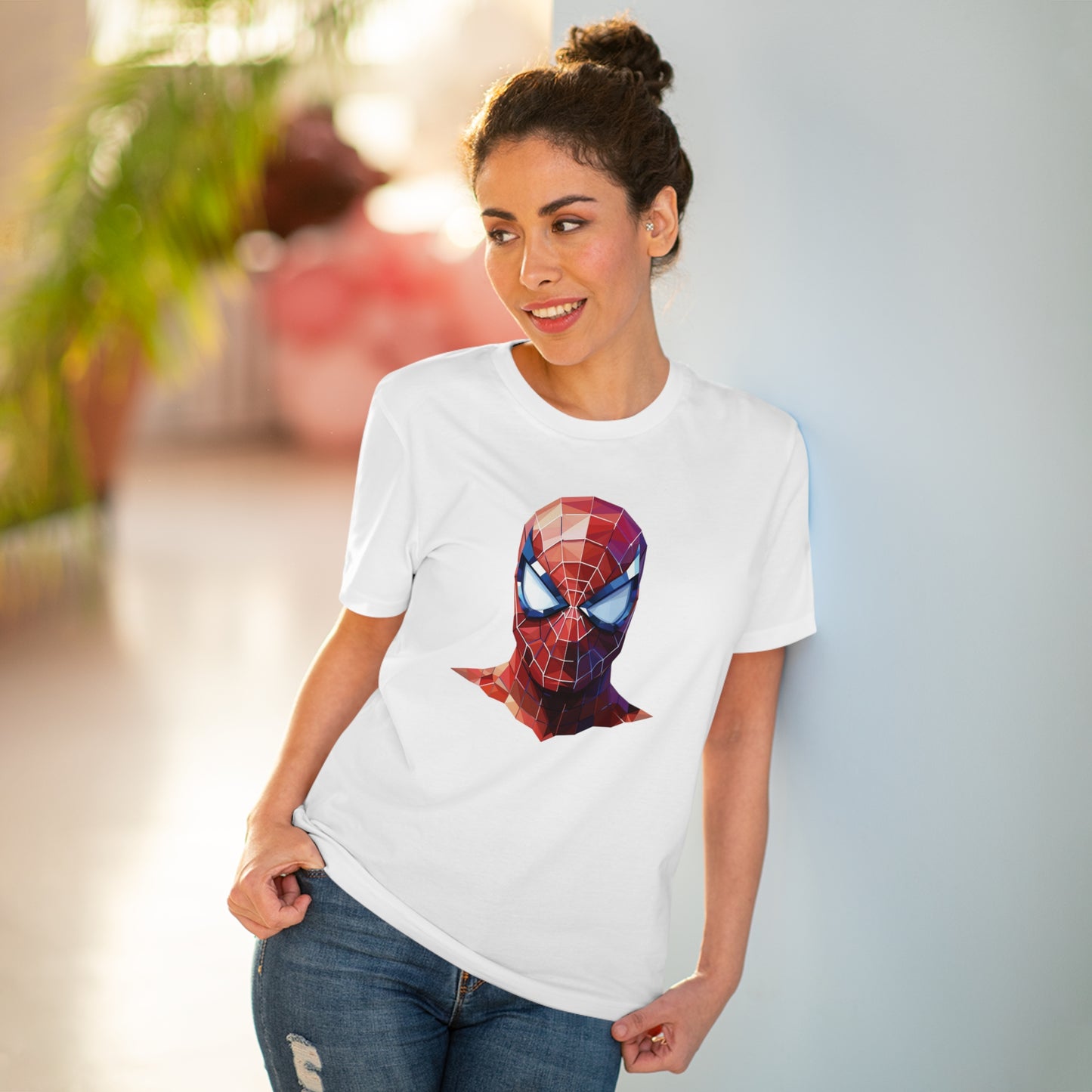Spider-Man Polygonal Geometric T-Shirt - Swing into Stylish Adventure