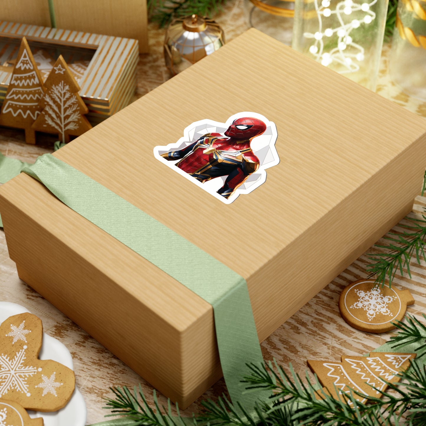 Spider Man Sticker in Iron Spider armor - Superhero Styling with a Modern Twist