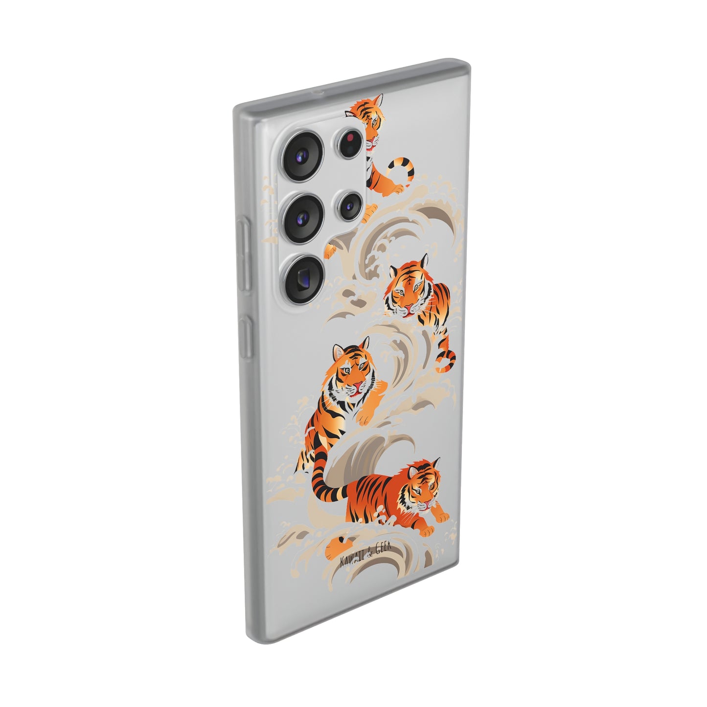 Elegant Chinese Ink Tiger Flexi Phone Case