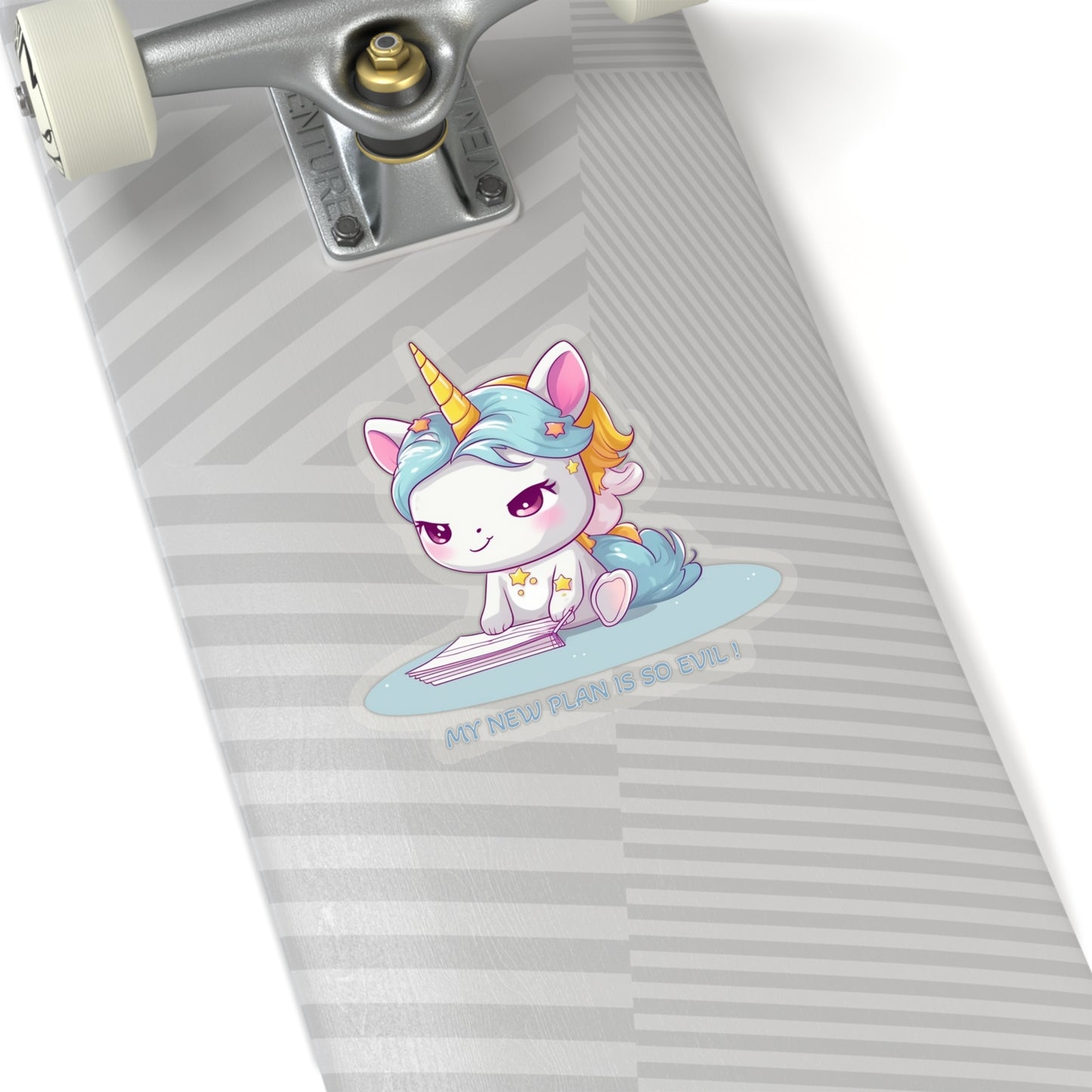 Kawaii and Bad Unicorn Sticker - Add a Playfully Mischievous Touch to Your World