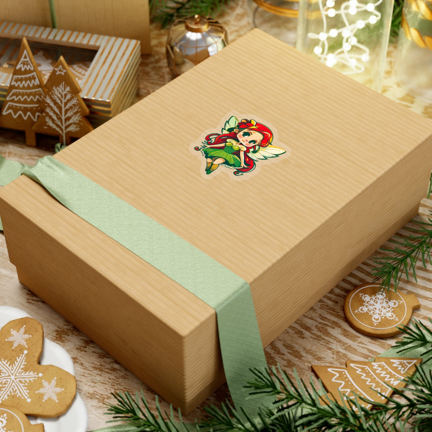 Kawaii Green Fairy Sticker - Add Some Cute and Magical Style to Your Tech