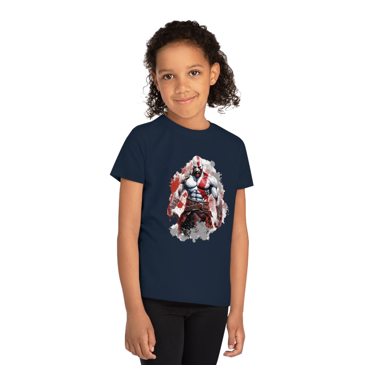Kratos Kids Eco-Friendly T-Shirt - Empower Young Warriors with Artistic Flair - God of War