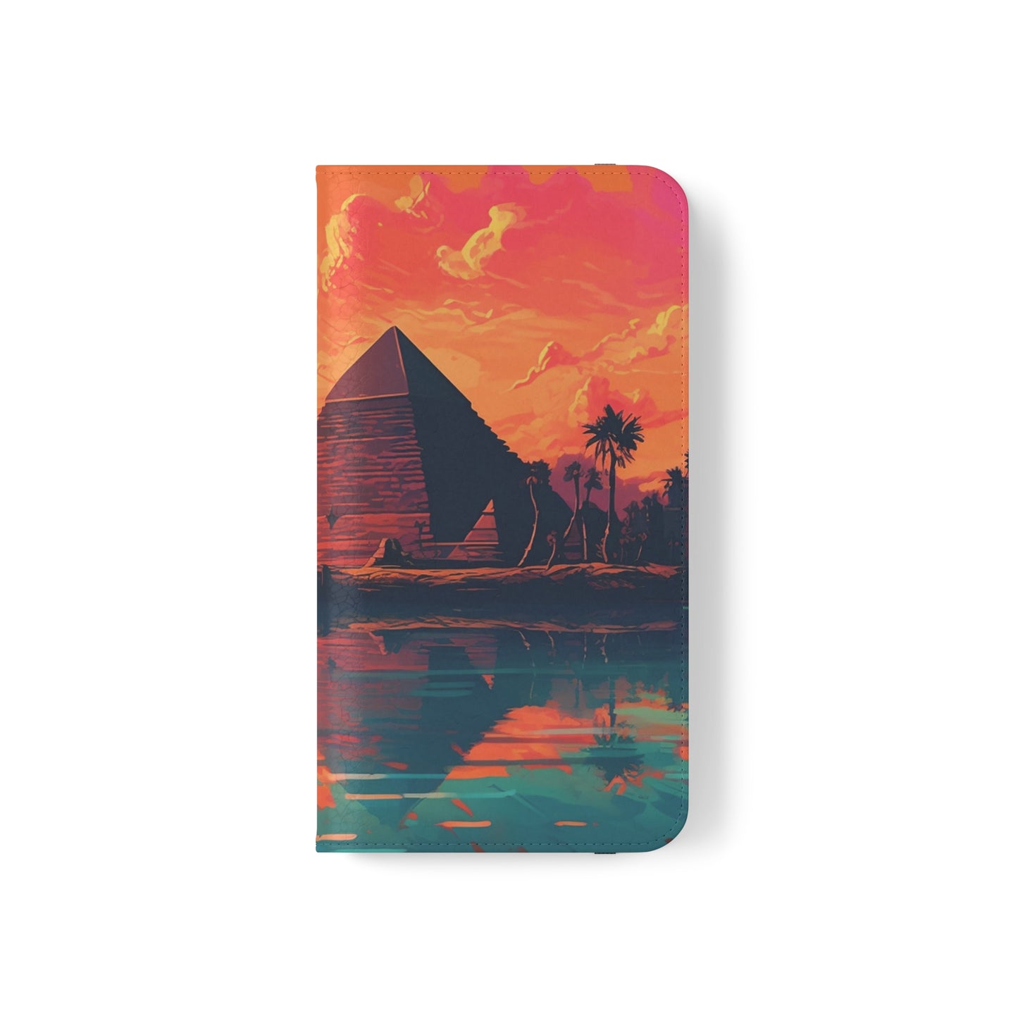 Egyptian Pyramid at Sunset Flip Phone Case - Carry the Mystique of Ancient Egypt with You