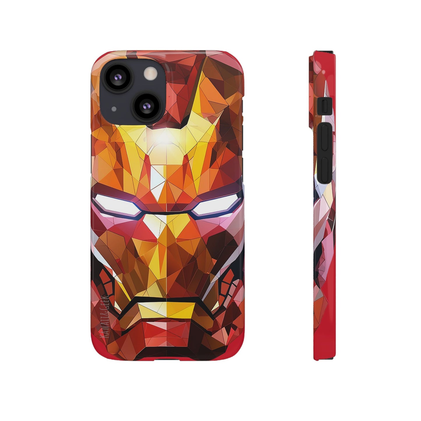 Phone Case - Iron Man helmet polygonal style