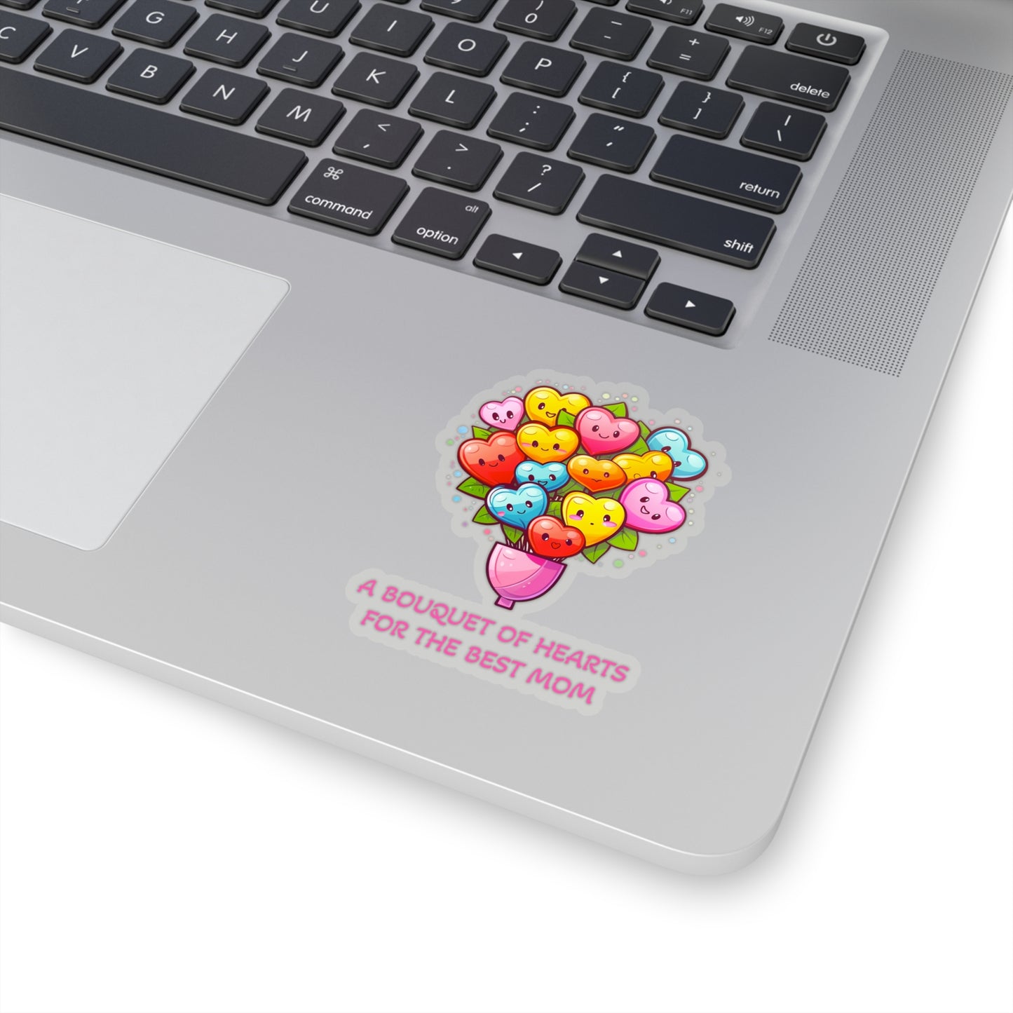 A Bouquet of Hearts for the Best Mom Sticker - Celebrate Mother's Day with Love and Appreciation
