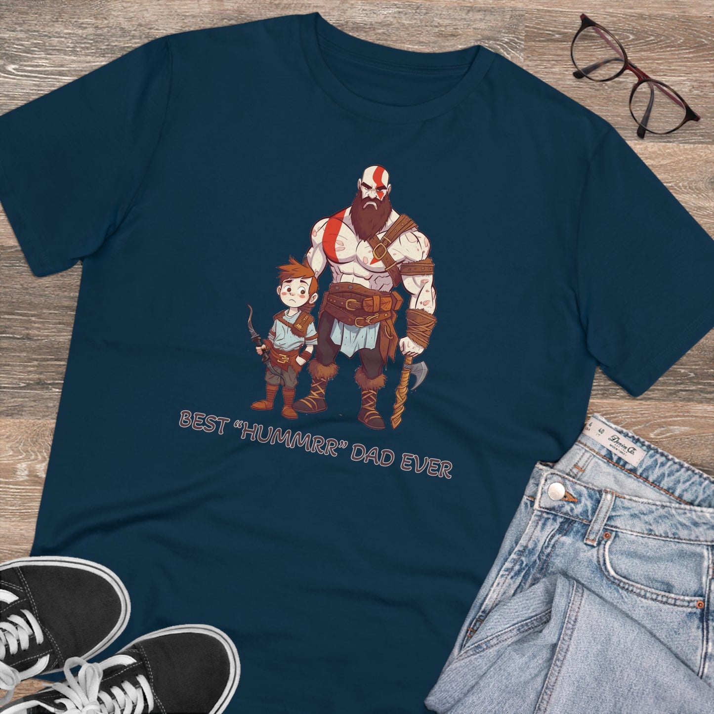 Kratos - God of War T-Shirt - BEST Hummrr Dad Ever - Celebrate Father's Day with Playful Style