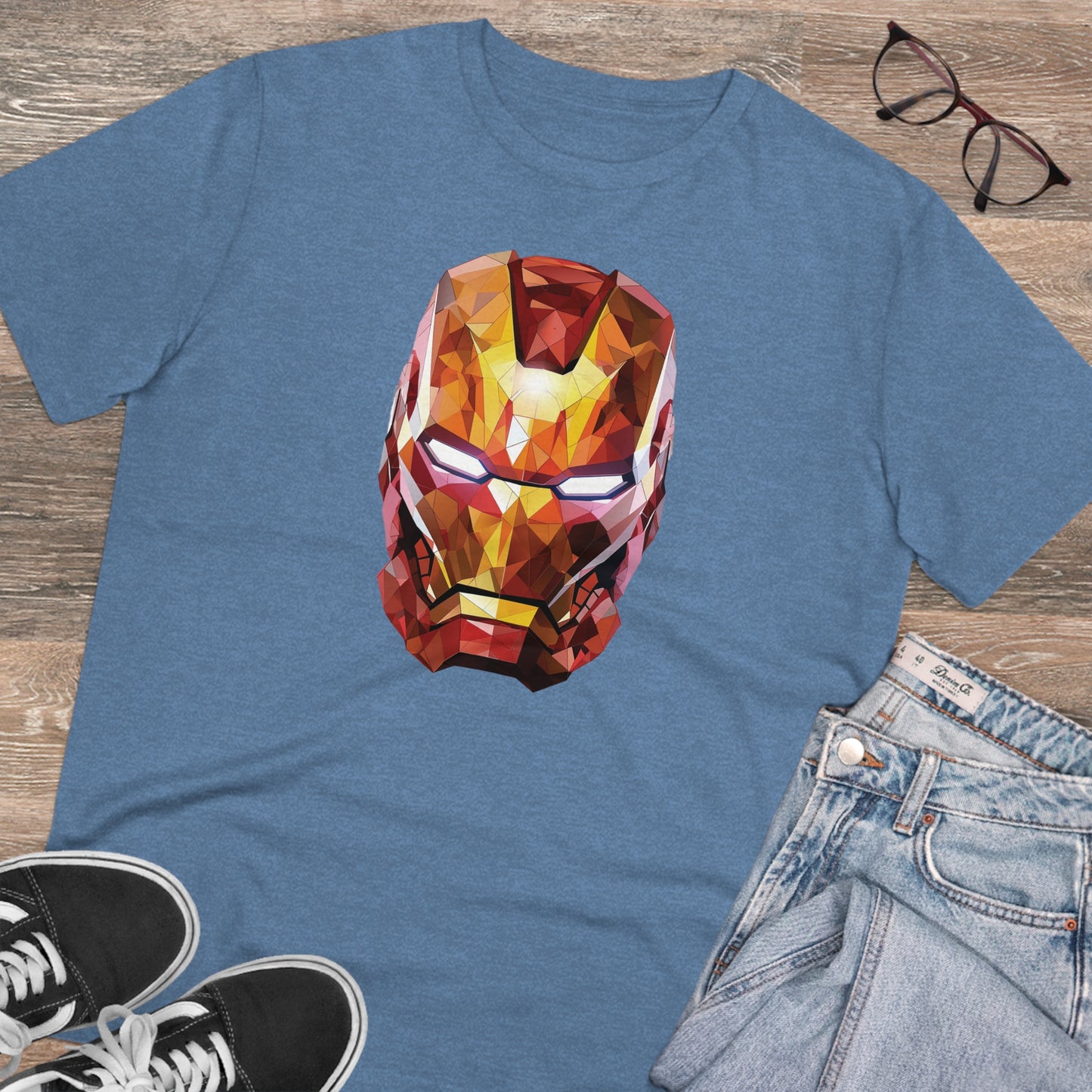Iron Man Polygonal T-Shirt - Unleash Superhero Style
