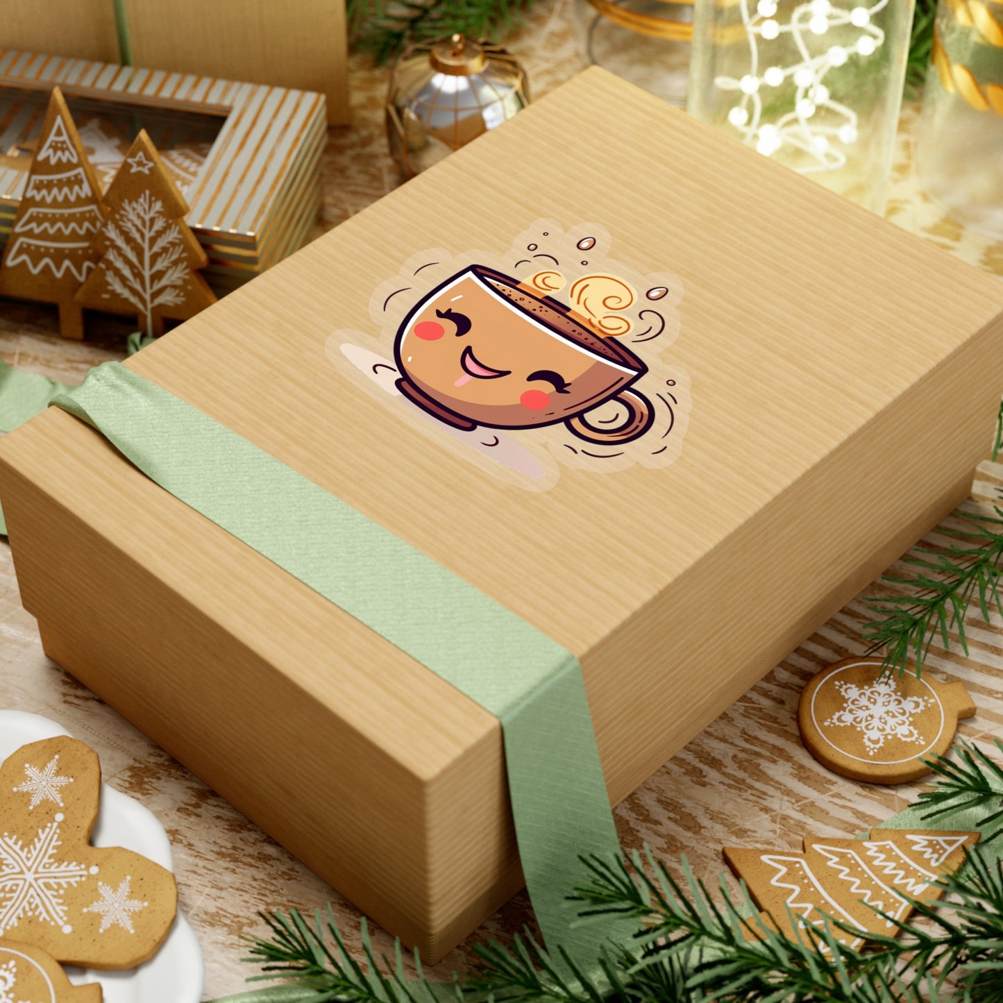 Kawaii Cup of Coffee Sticker - Add a Cute and Whimsical Touch to Your Accessories