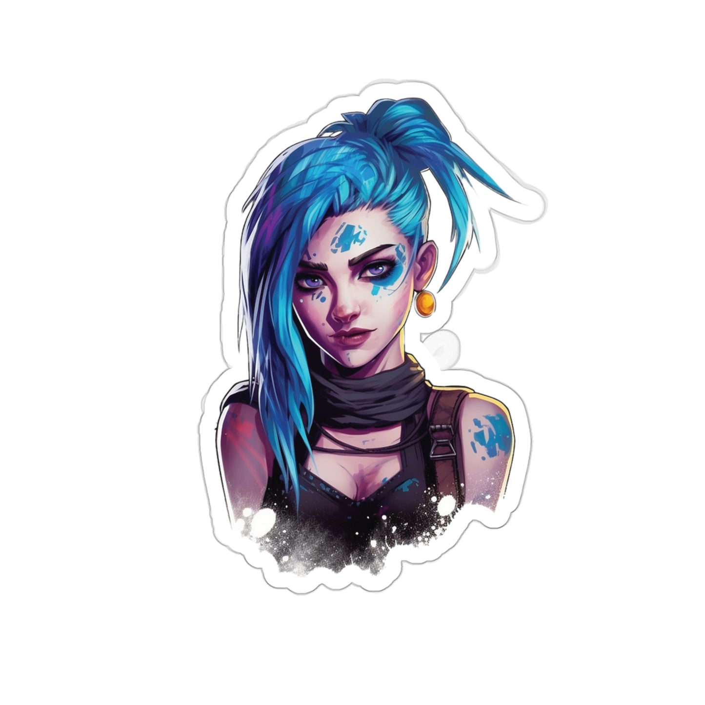 Jinx from Arcane Sticker - Add Some Colorful and Explosive Style to Your Tech - League of Legends