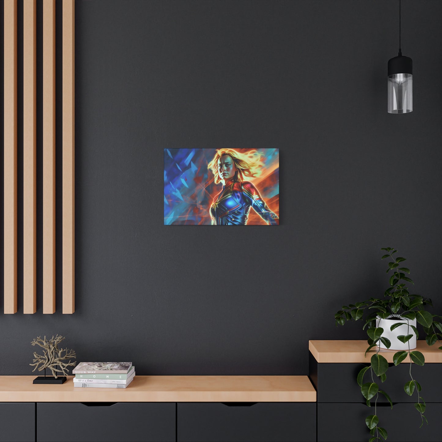 Captain Marvel Canvas - Embrace Superhero Power in Contemporary Art - Avengers