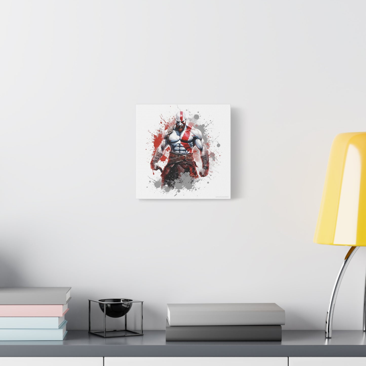 Kratos Canvas - Showcase the Fierce Warrior in Artistic Splendor - God of War