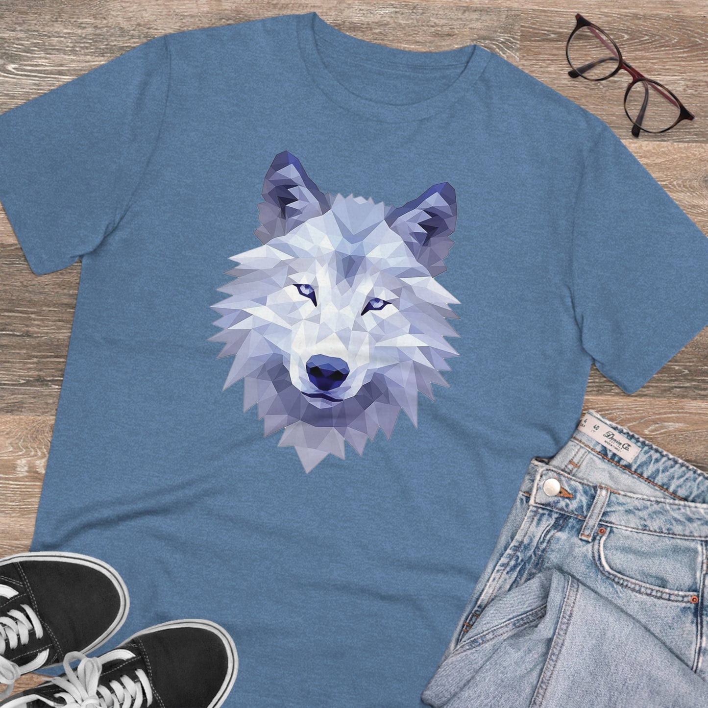 Wolf Polygonal T-Shirt - Embrace Wild Harmony
