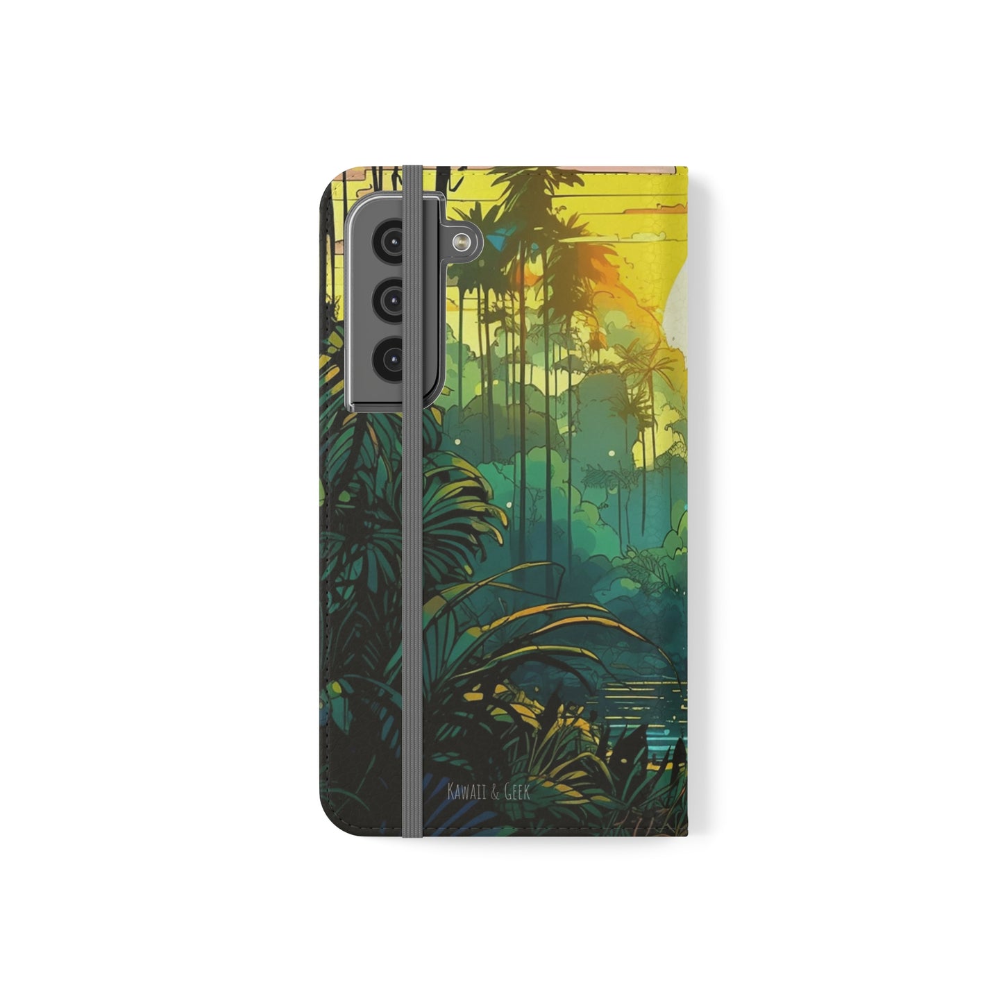 Rainforest at Sunset Flip Phone Case - Capture the Serenity of Nature on Your Device