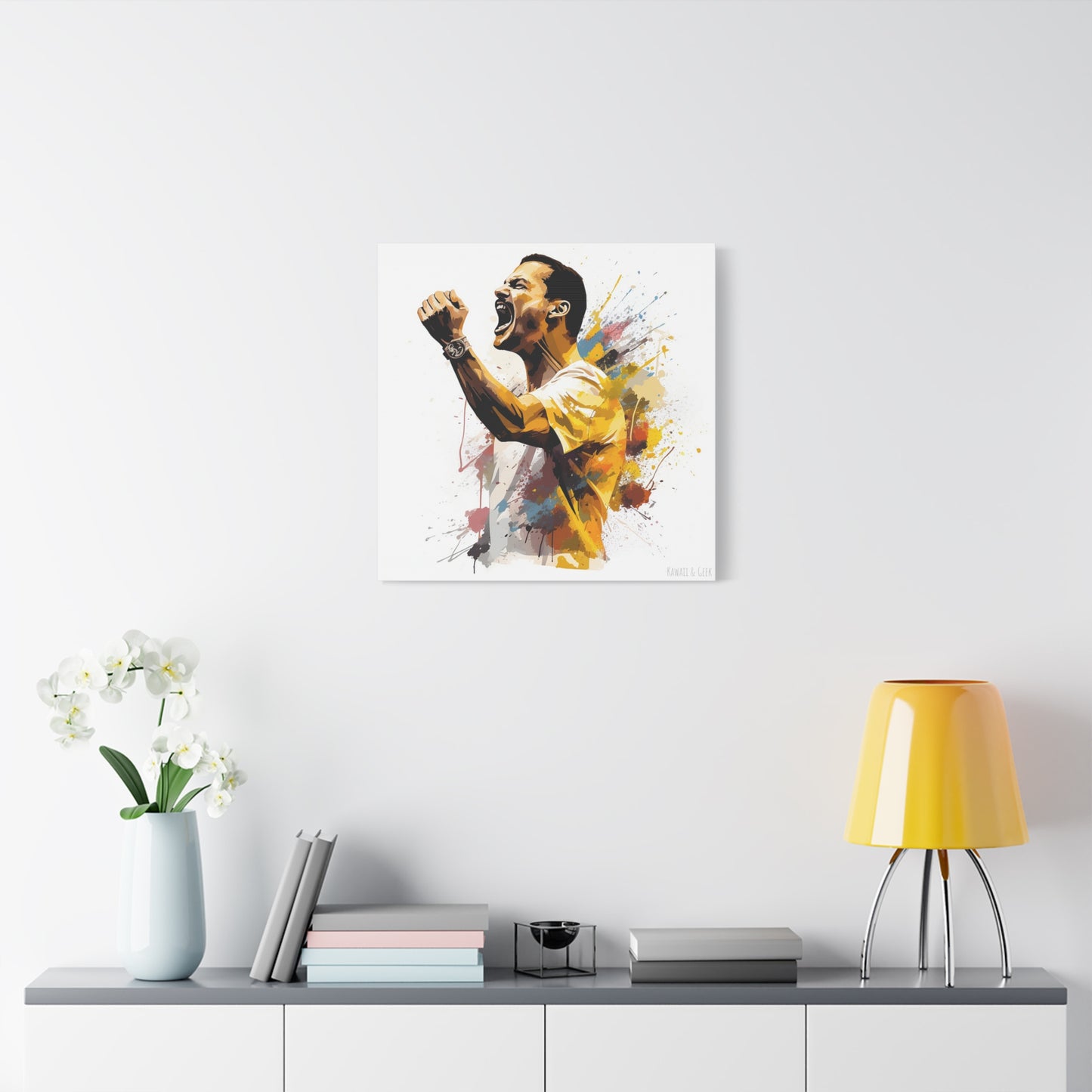Freddie Mercury Watercolor Elegance Cotton Canvas