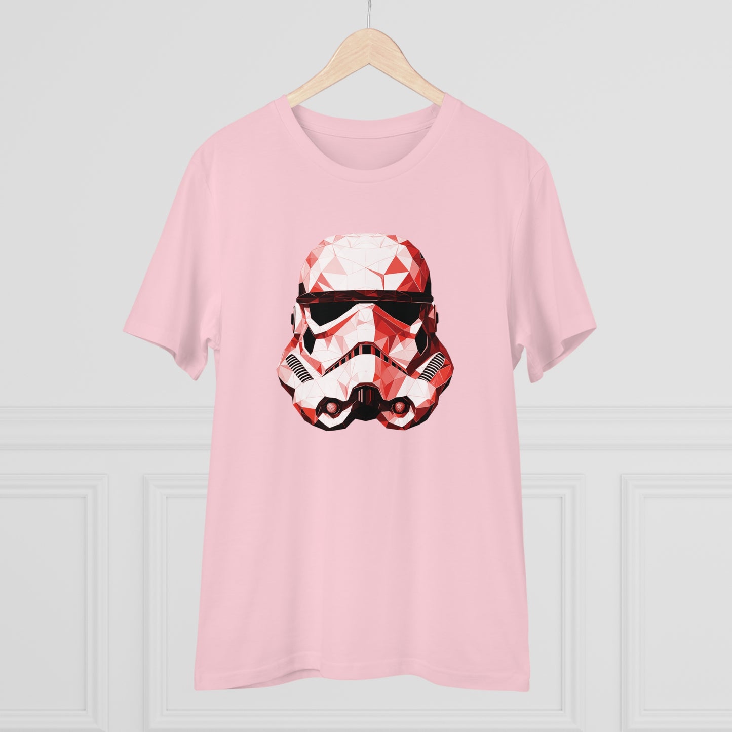 Stormtrooper Polygonal T-Shirt - Red Edition - Embrace Galactic Precision - Star Wars