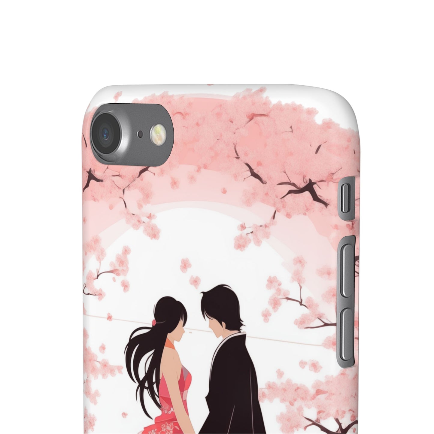 Japanese Blossom Love Premium Phone Case - Valentine's Cherry Tree Design