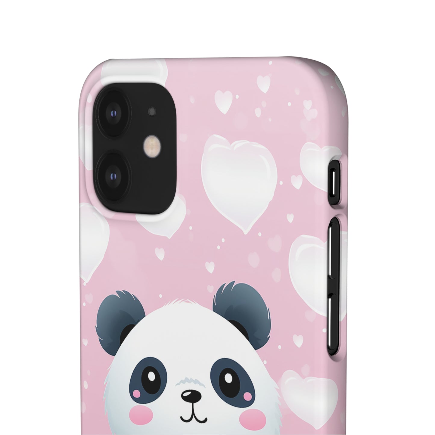Cute Panda & Hearts Premium Phone Case