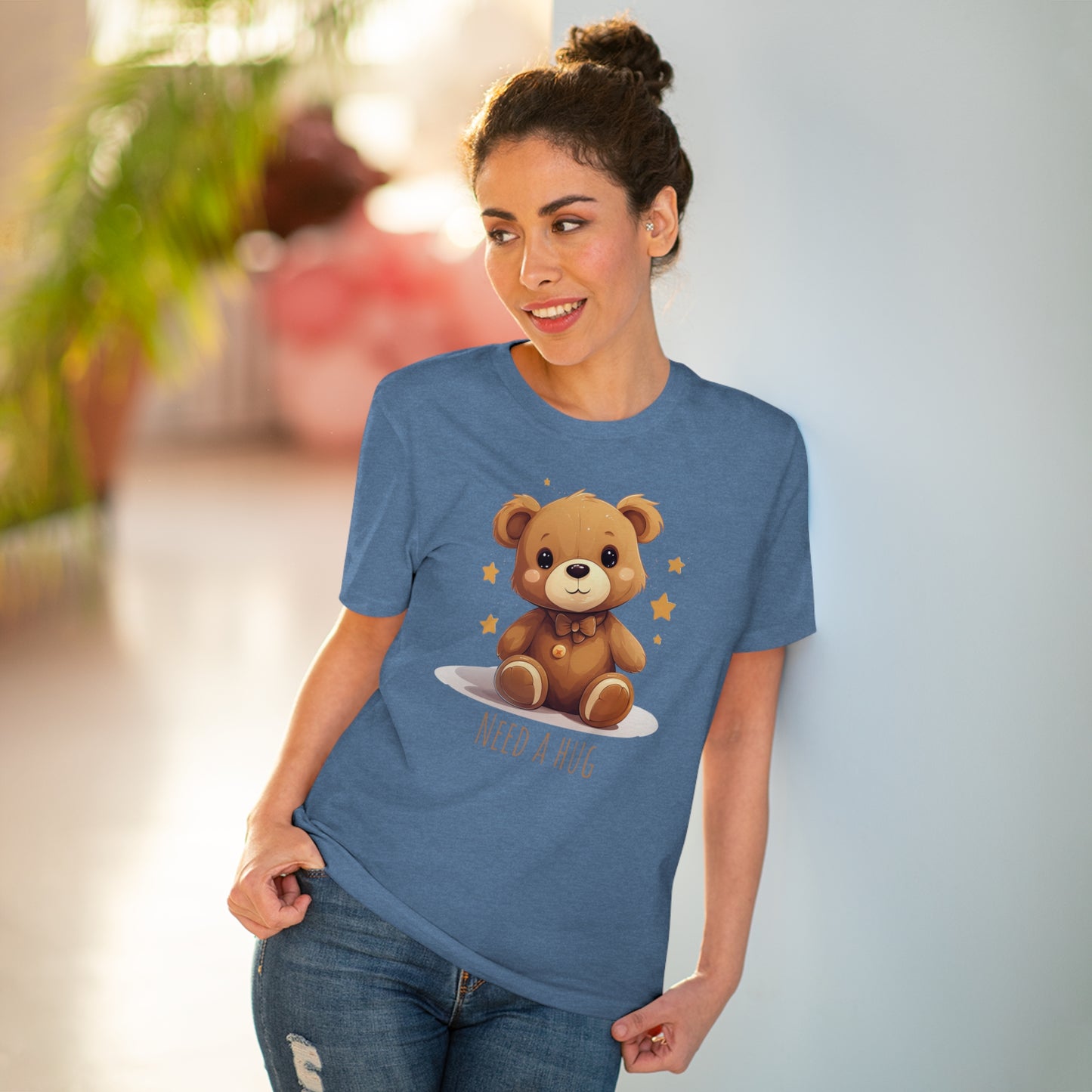 Eco-Friendly "Need a Hug" Teddy Bear Tee