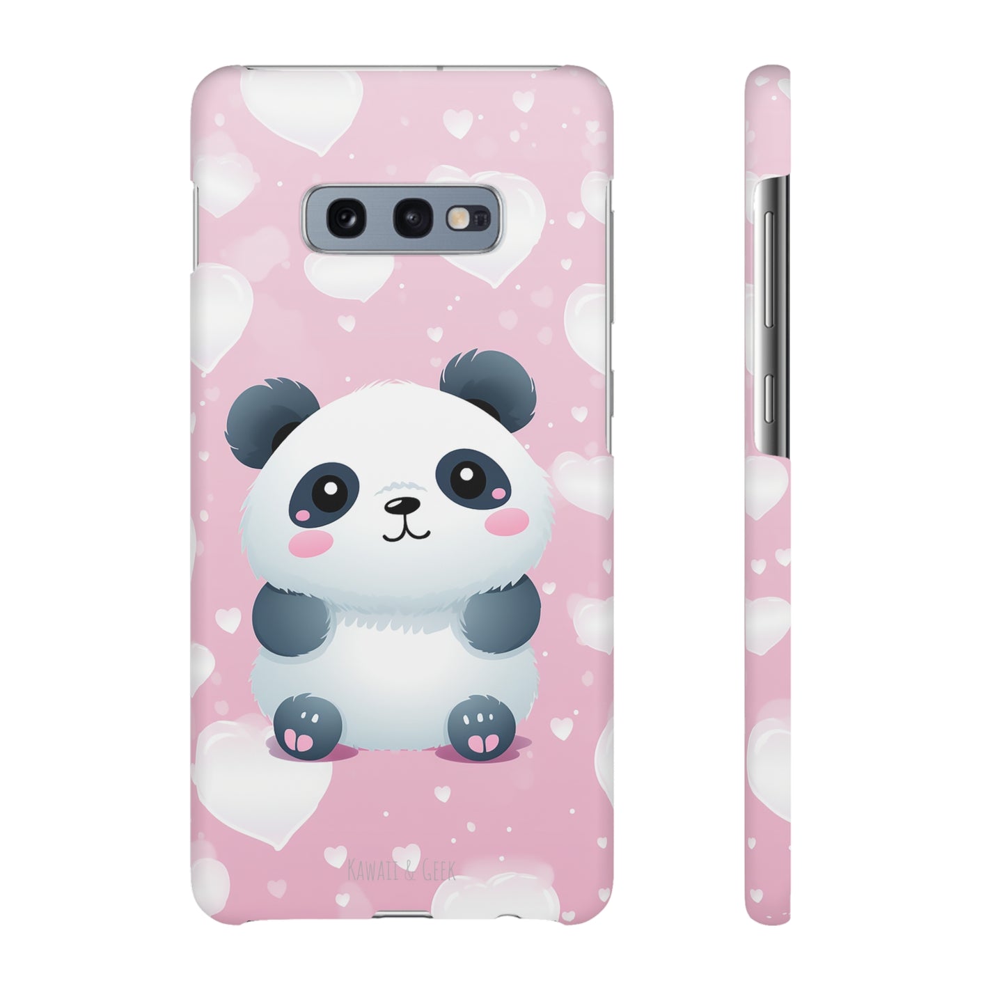 Cute Panda & Hearts Premium Phone Case