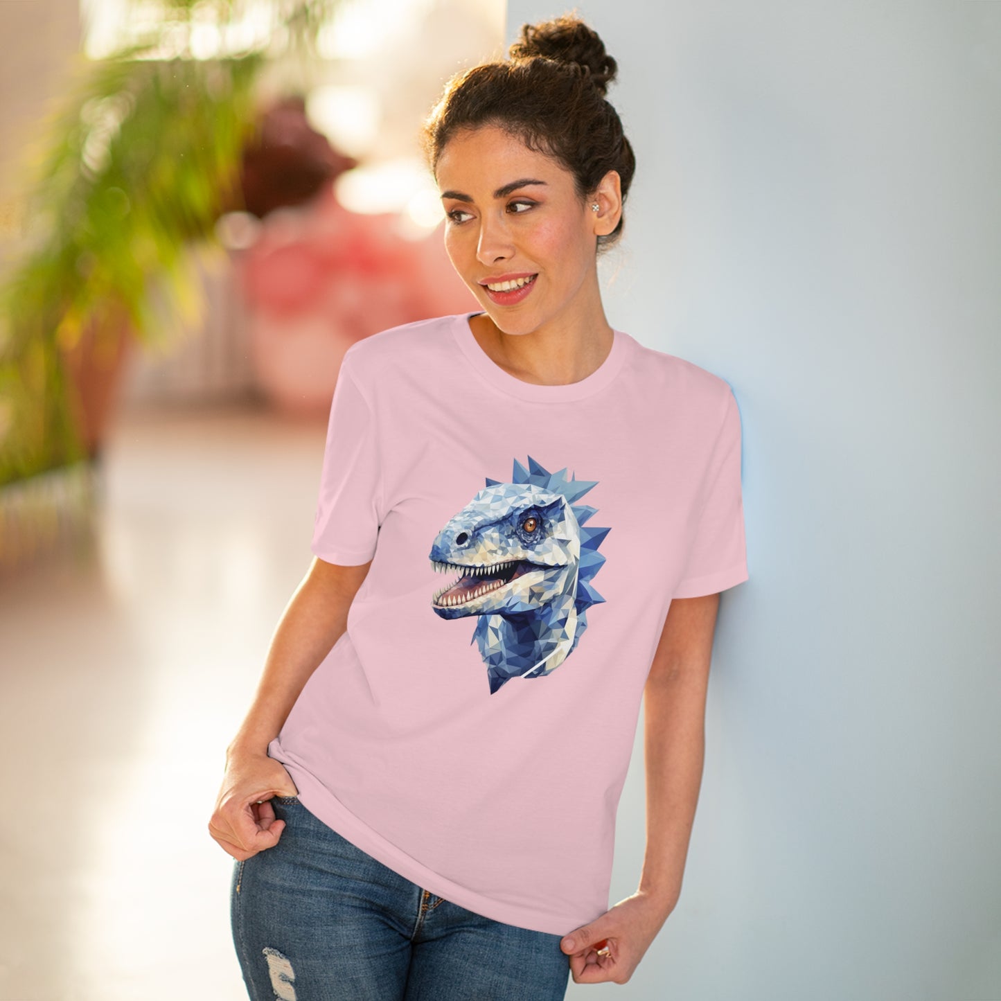 Velociraptor Polygonal T-Shirt - Embrace Fierce Jurassic Style