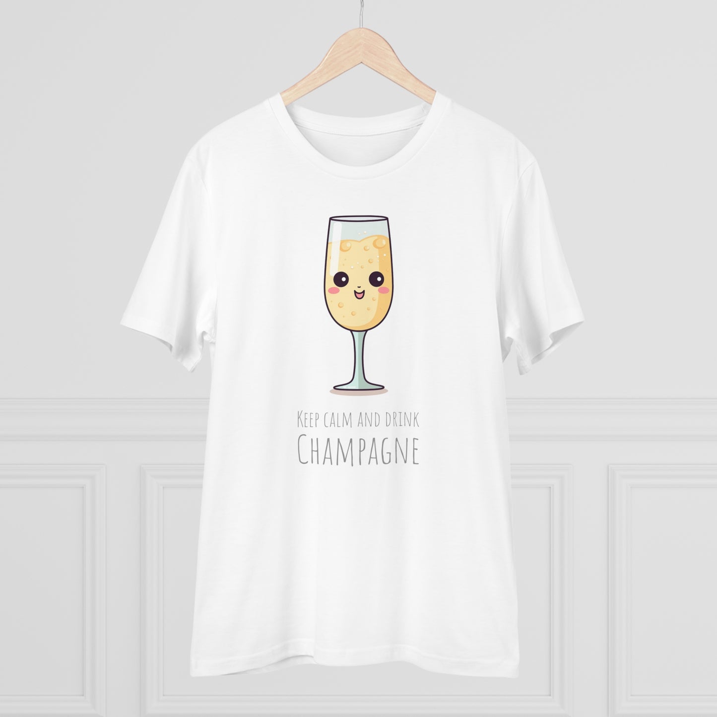 Keep Calm and Drink Champagne T-Shirt - Eco-Friendly Design