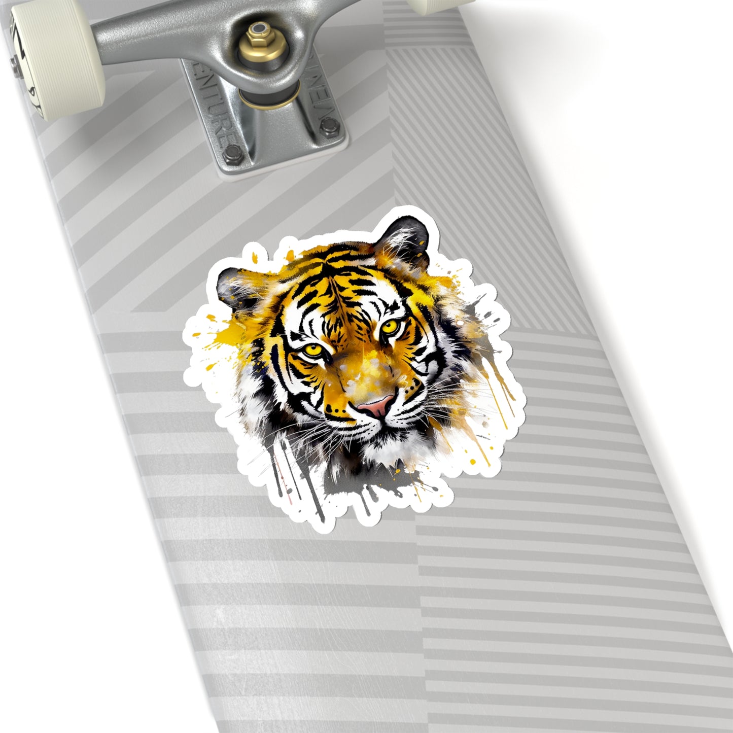 Tiger in Watercolor Style Sticker - Add a Touch of Wild Elegance to Your Tech
