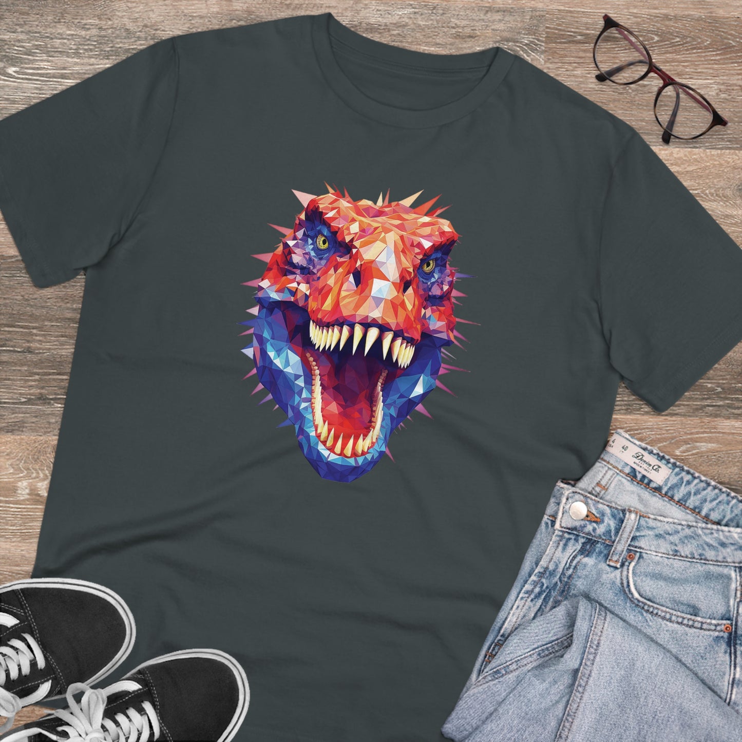 T-Rex Polygonal T-Shirt - Unleash Prehistoric Style