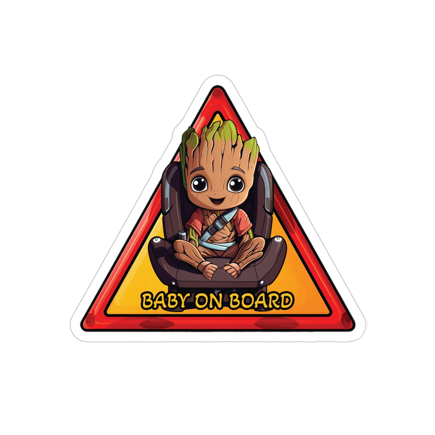 Baby on Board Car Sticker with Baby Groot - Embrace the Cute Guardianship