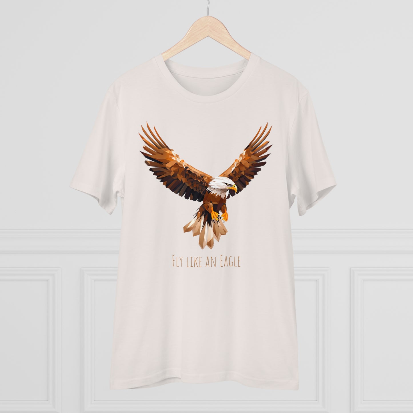 Eco-Friendly Geometric Eagle T-Shirt: "Fly Like An Eagle"