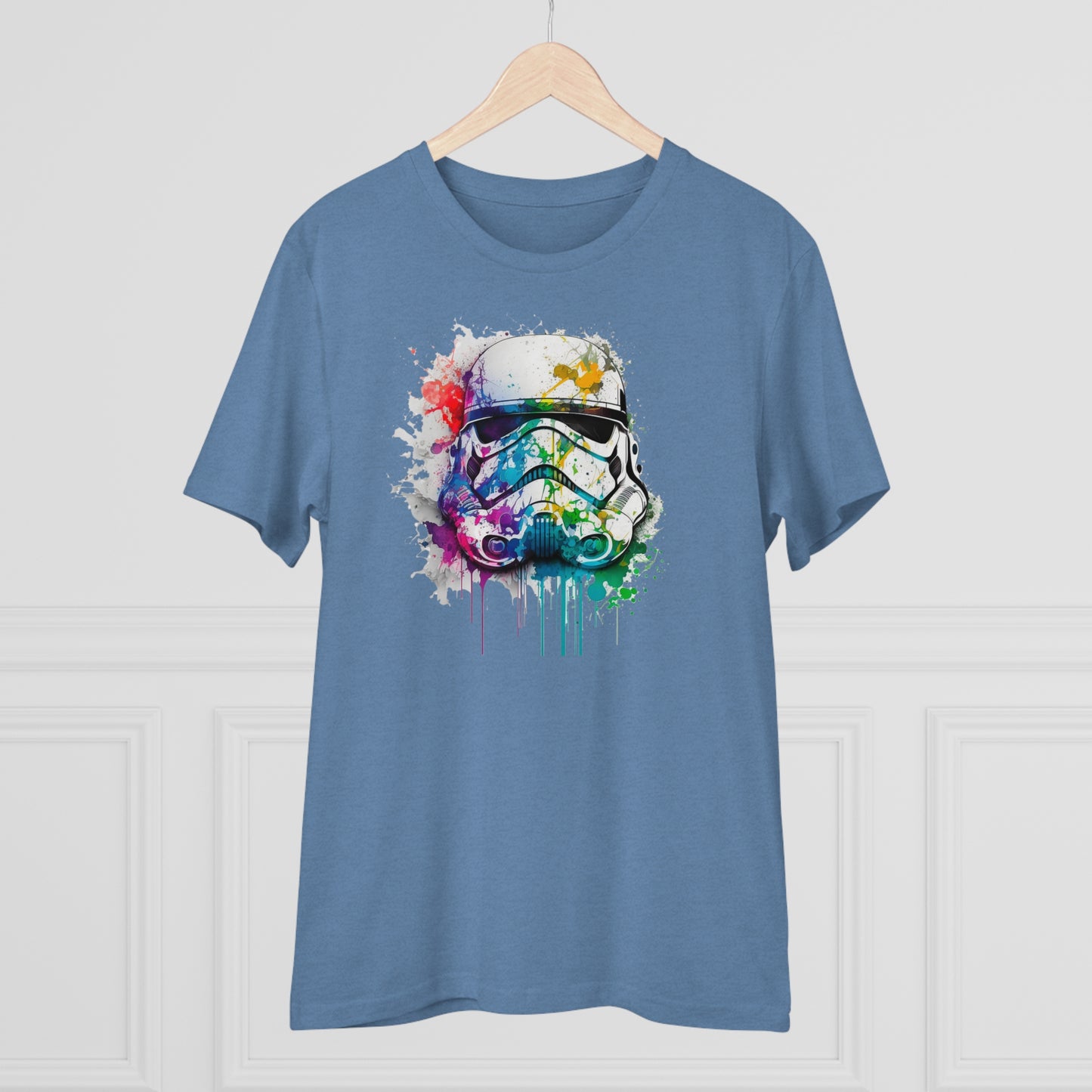 Storm Trooper in Watercolor Style Organic Unisex T-Shirt - Add Some Unique and Eco-Friendly Style to Your Wardrobe
