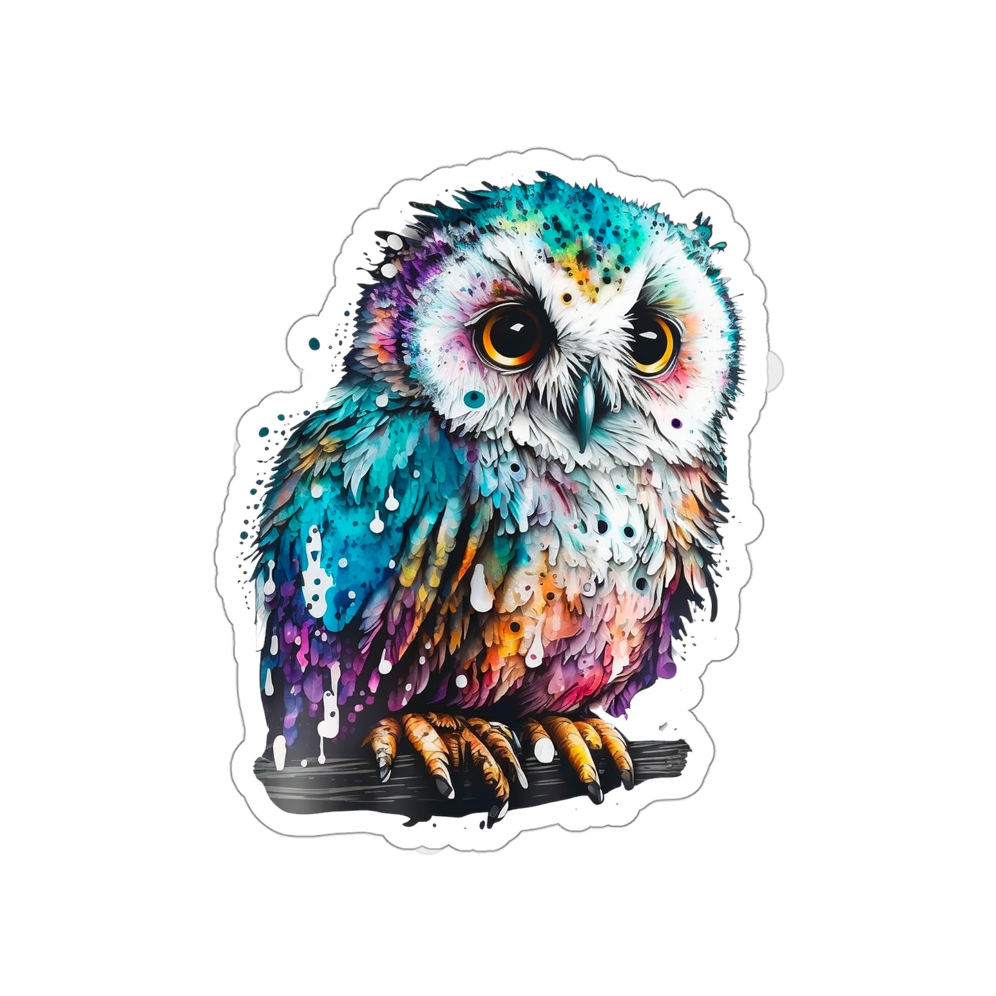 White Owl Sticker - Add Some Adorable and Unique Style to Your Tech