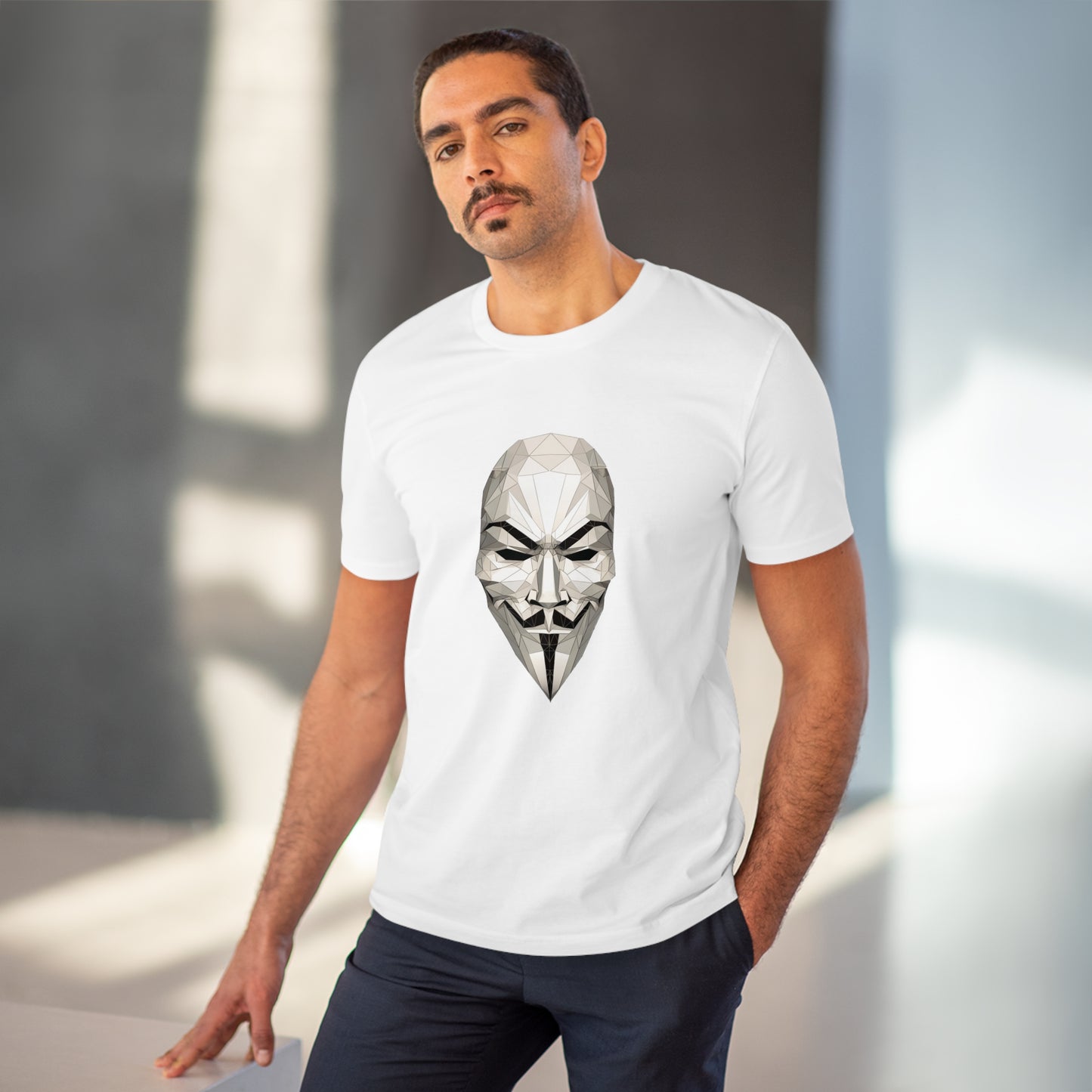 V Mask Polygonal T-Shirt - Embrace Anonymous Resistance