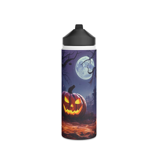 Jack-o-lantern Steel Bottle: Halloween's Eerie Hydration