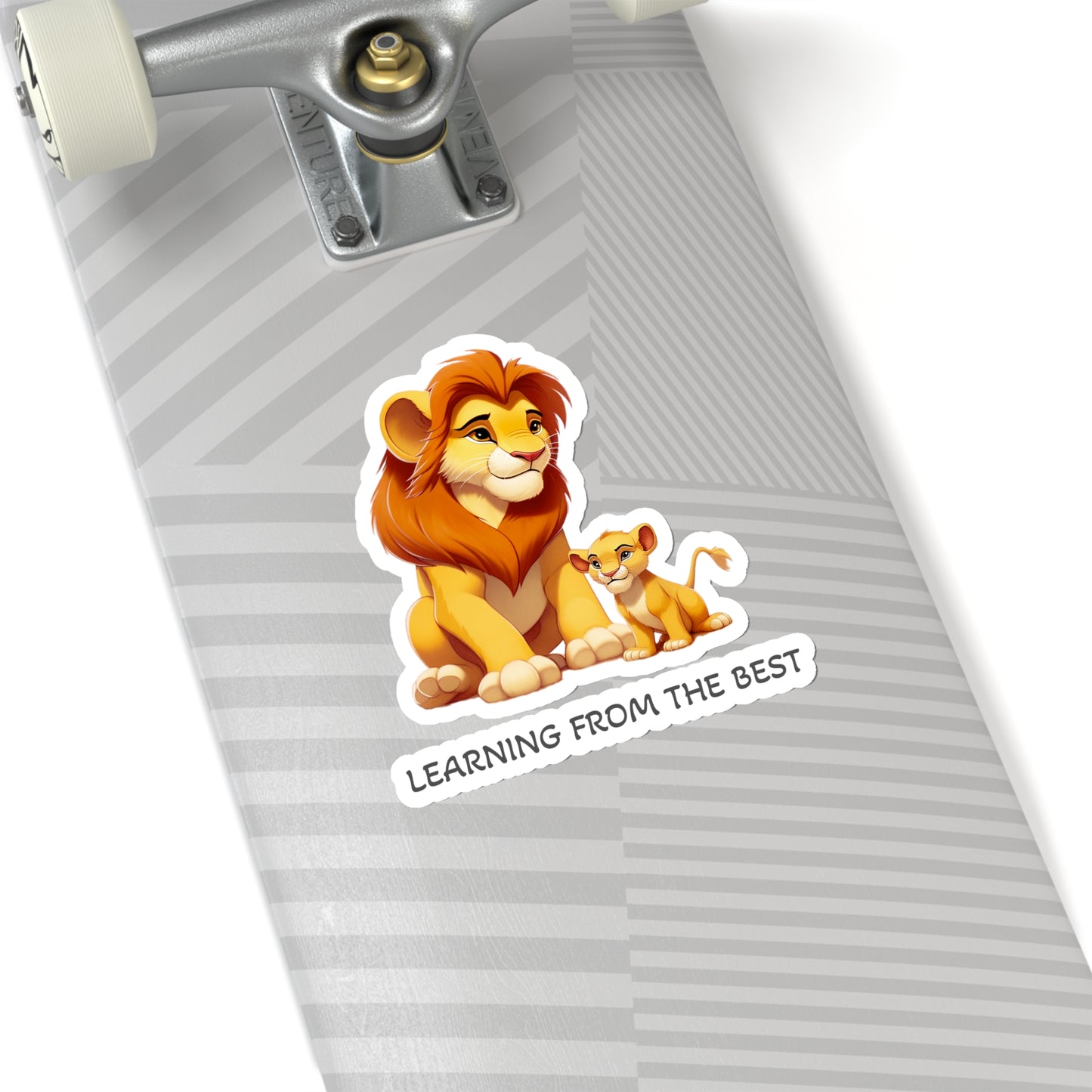 Learning from the Best - Father's Day Sticker - Celebrate the Bond with Cute Mufasa and Simba