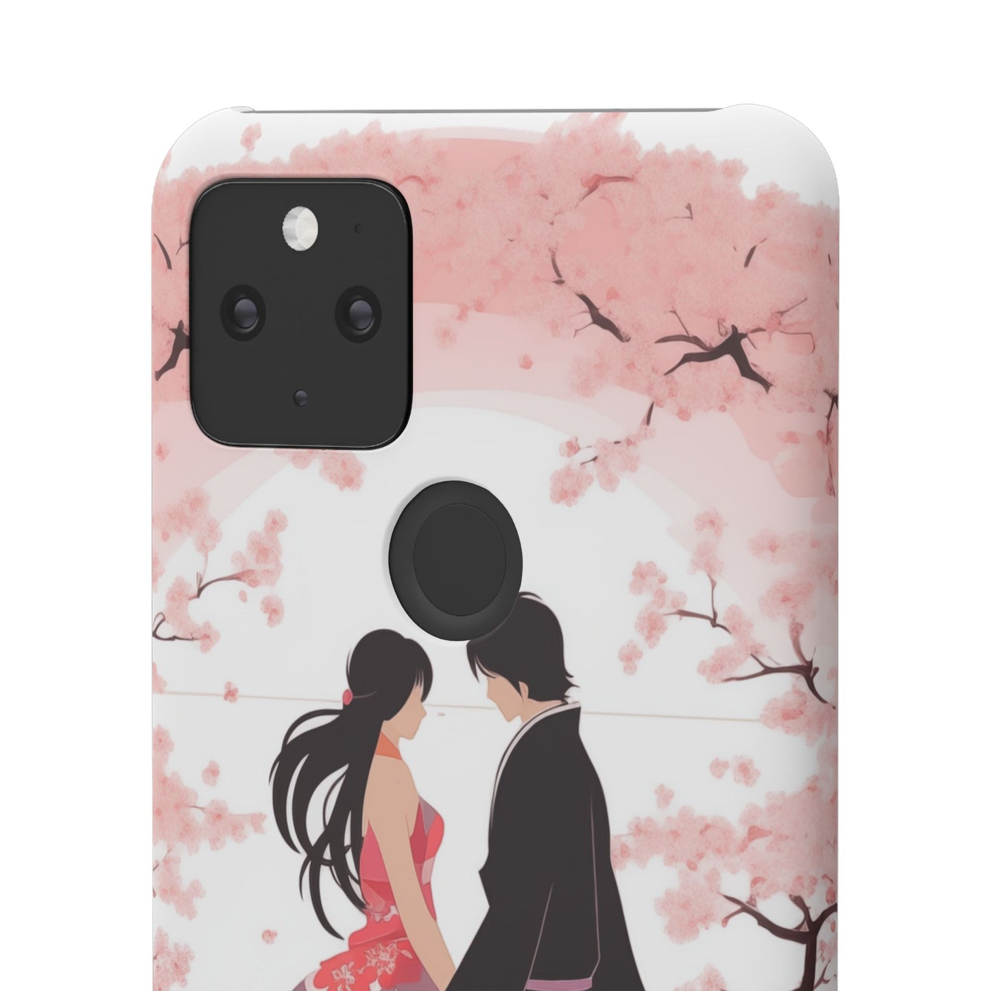 Japanese Blossom Love Premium Phone Case - Valentine's Cherry Tree Design