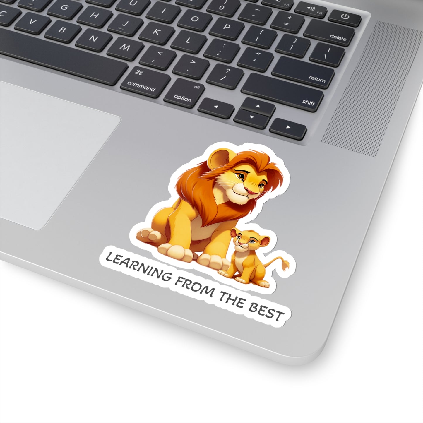 Learning from the Best - Father's Day Sticker - Celebrate the Bond with Cute Mufasa and Simba