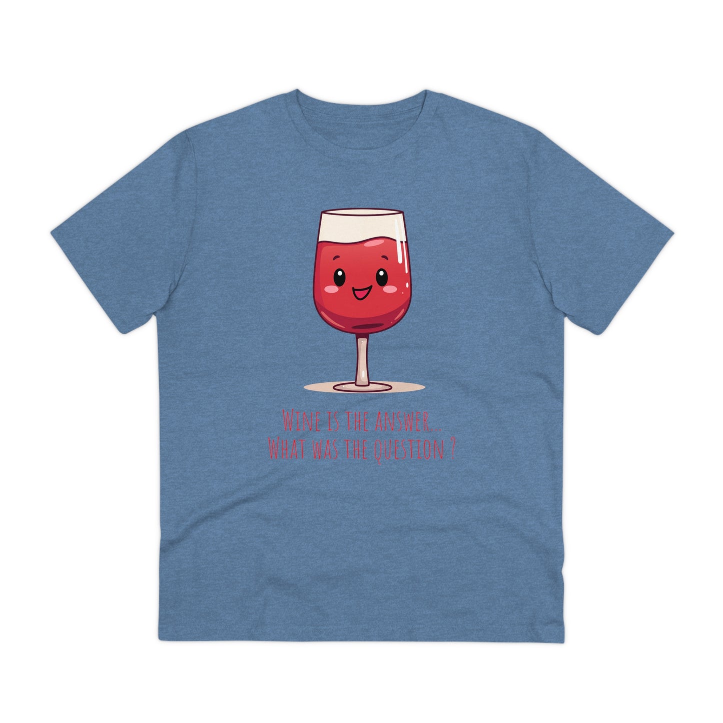 Eco-Friendly 'Wine is the Answer' T-Shirt - Cute Red Wine Design, Unisex