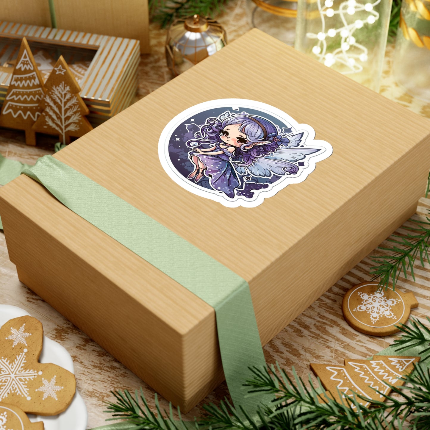 Kawaii Blue Fairy Sticker - Add Some Cute and Magical Style to Your Tech