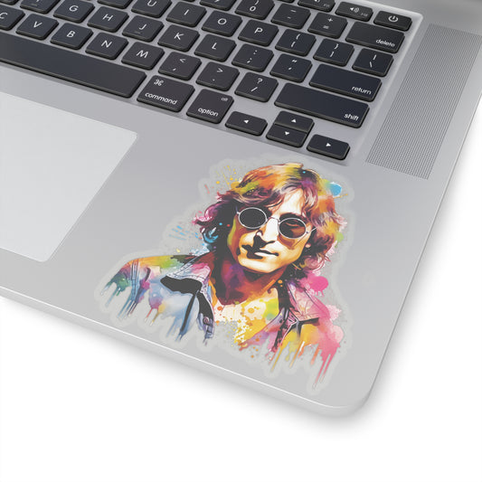 Watercolor John Lennon Sticker: Artistic Flair